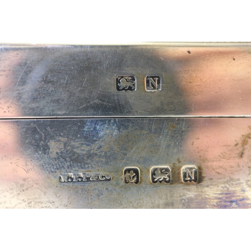 299 - A silver engine turned cigarette box, 6 1/2