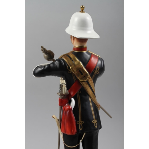 2 - A Michael Sutty limited edition porcelain model of the Royal Marines drum major, 168/250, 12 1/4