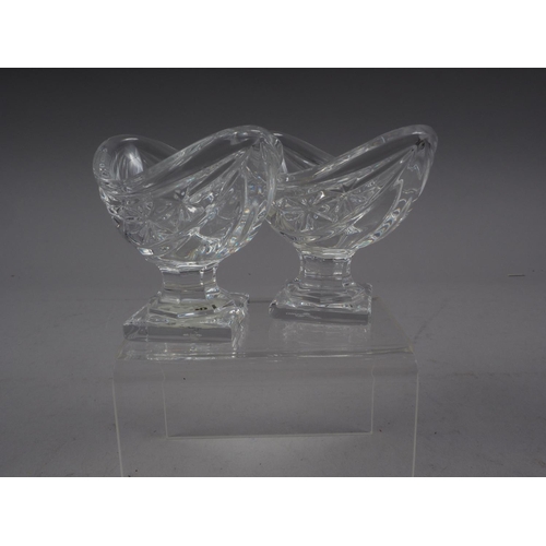 53 - A pair of Waterford glass oval table salts, 2