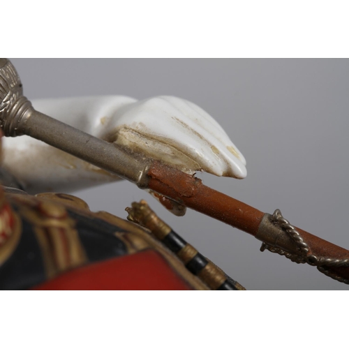 6 - A Michael Sutty limited edition porcelain model of the Royal Marines drum major, 168/250, 12 1/4