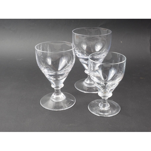 43 - Six blown crystal goblets, two wines and nine ports