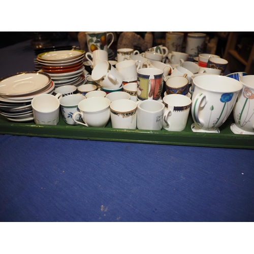 51 - A quantity of expresso coffee cups and saucers, including Wedgwood, Habitat, etc