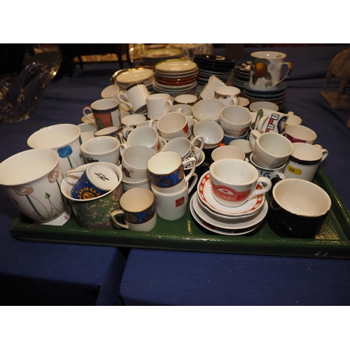 51 - A quantity of expresso coffee cups and saucers, including Wedgwood, Habitat, etc