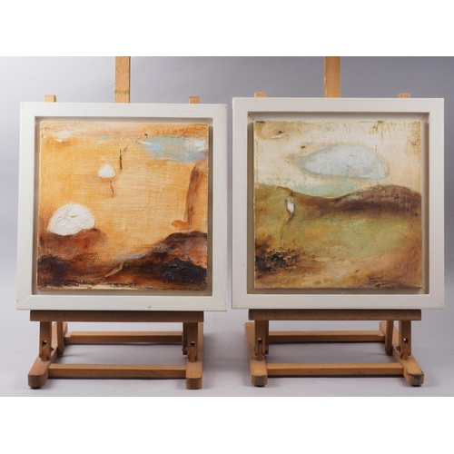 396 - Hsiao Mei Lin: a pair of oils on panels landscapes, 11 3/4