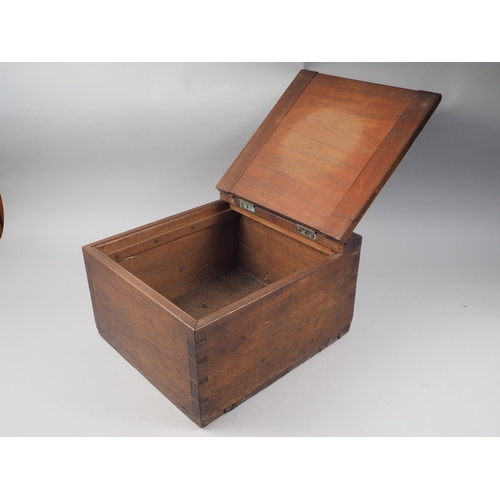 146 - A mahogany box with hinged lid, 13