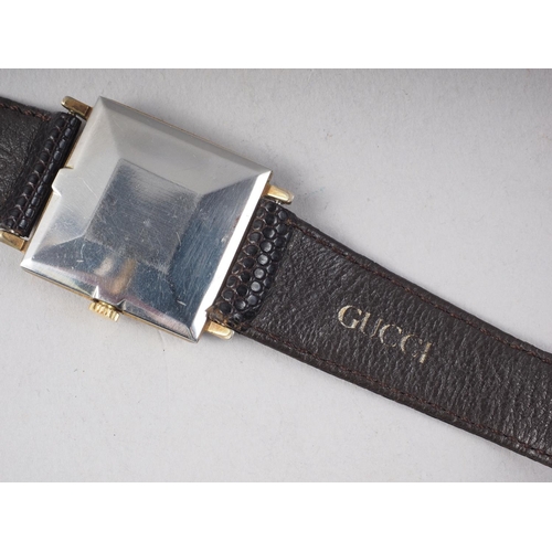 288 - An Omega rolled gold cased wristwatch with later Gucci strap