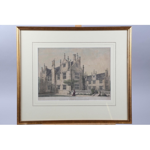 335 - Two prints, scenes of Rome, a watercolour street scene (damaged frame), two 