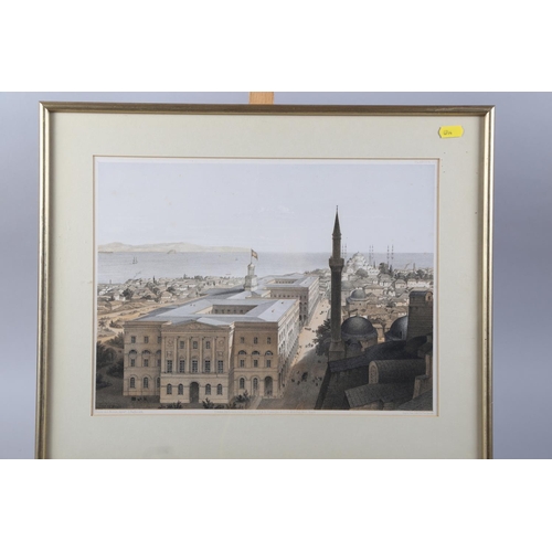 337 - William Walcot: a signed etching, Piccadilly Circus, blind stamp dated 11/24, in strip frame, and th... 