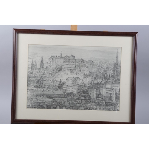 349 - A signed limited edition colour print, view of Edinburgh, two other Edinburgh scenes and a number of... 