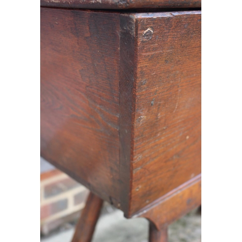 458 - An antique elm dough bin, on chamfered supports, 40