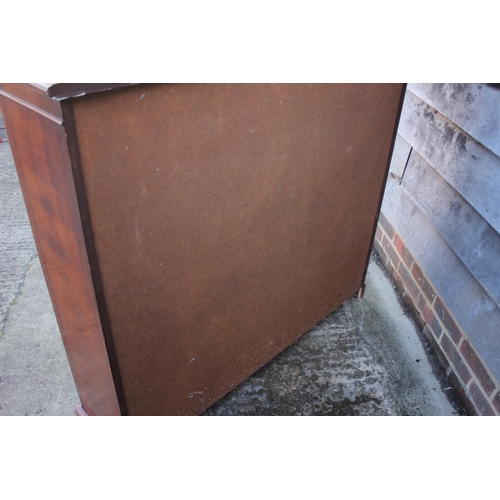 461 - A 19th century walnut open bookcase, fitted adjustable shelves, on block base, 48