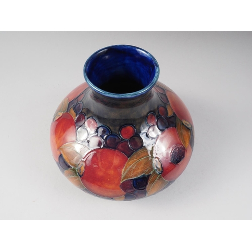 8 - A Moorcroft pomegranate bulbous vase, 6 1/2