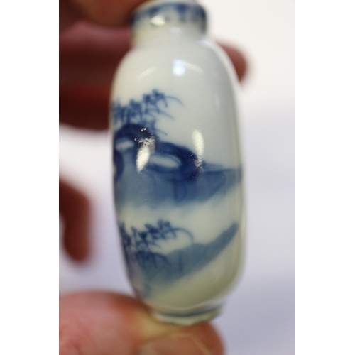 109 - A Chinese internal painted snuff bottle with coral stopper, 2 3/8