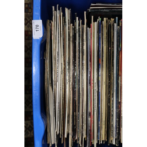 170 - A collection of vinyl LPs and 12