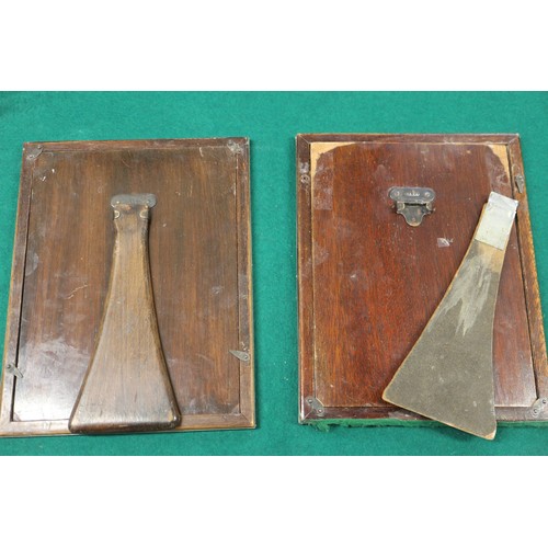 257 - A pair of engine turned silver photograph frames, 9 1/4