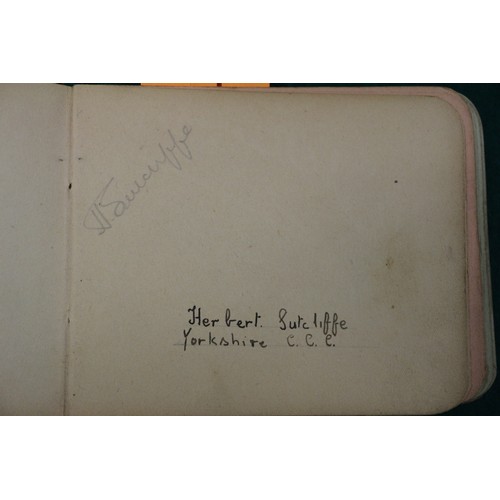 211 - An autograph book, reputedly containing autographs from Max Miller, Mary Ellis, Arthur Askey and man... 