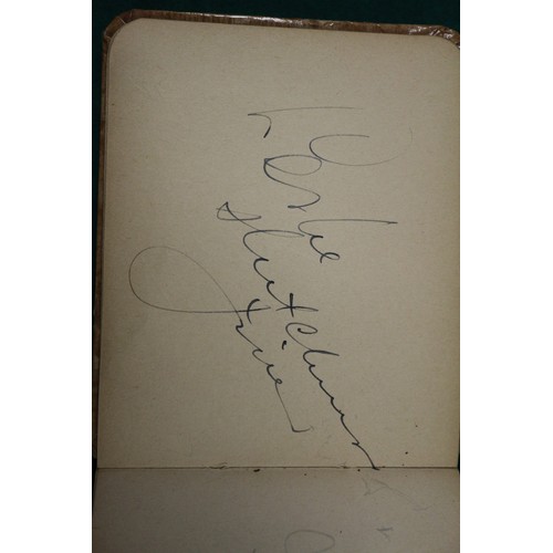 211 - An autograph book, reputedly containing autographs from Max Miller, Mary Ellis, Arthur Askey and man... 