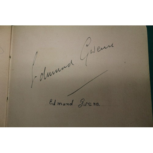 211 - An autograph book, reputedly containing autographs from Max Miller, Mary Ellis, Arthur Askey and man... 