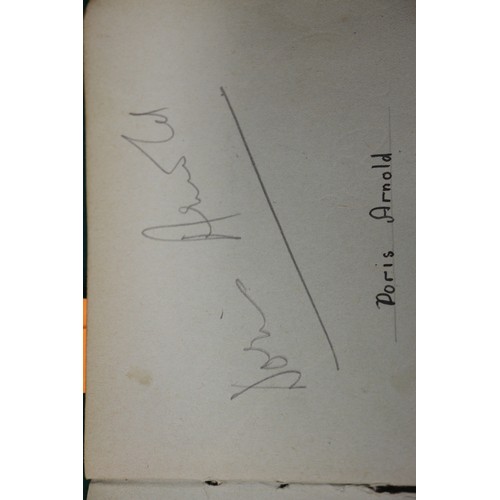 211 - An autograph book, reputedly containing autographs from Max Miller, Mary Ellis, Arthur Askey and man... 