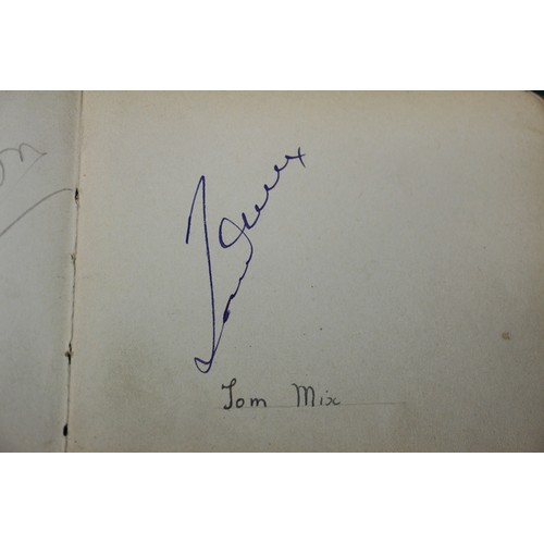 211 - An autograph book, reputedly containing autographs from Max Miller, Mary Ellis, Arthur Askey and man... 