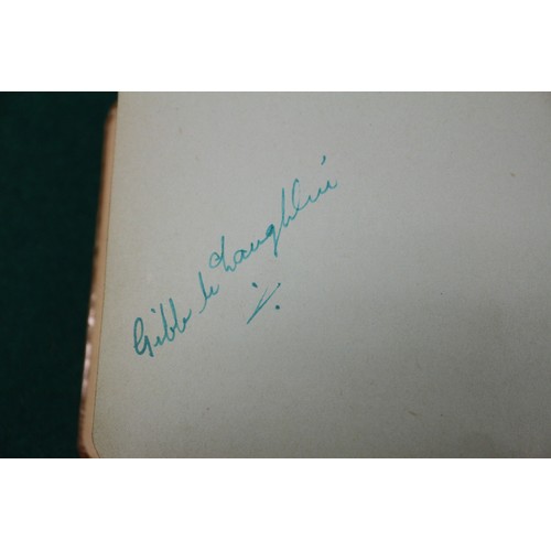 211 - An autograph book, reputedly containing autographs from Max Miller, Mary Ellis, Arthur Askey and man... 