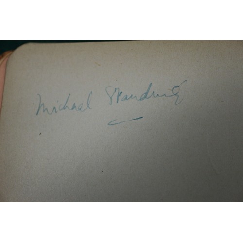 211 - An autograph book, reputedly containing autographs from Max Miller, Mary Ellis, Arthur Askey and man... 