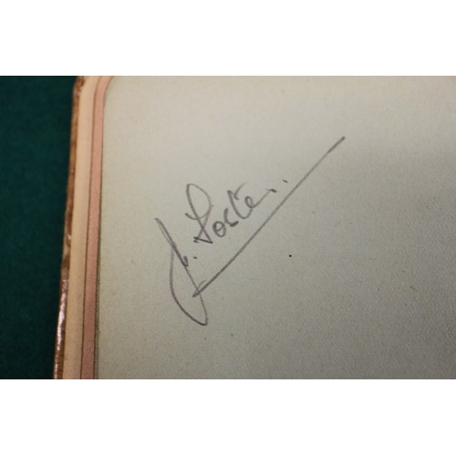 211 - An autograph book, reputedly containing autographs from Max Miller, Mary Ellis, Arthur Askey and man... 