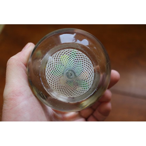 14 - A Clichy? paperweight with fruit in a basket decoration, 3 1/4