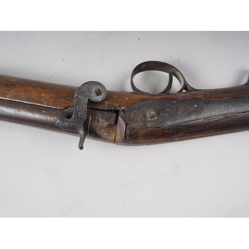 185 - A 19th century percussion cap musket, 45 1/2