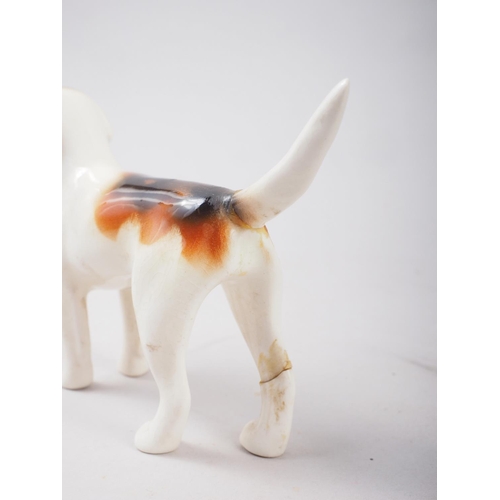 23 - A Beswick model master of hounds, (rear leg restored), two hounds (one tail restored) and a shire ho... 