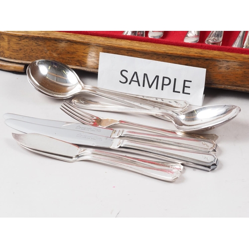 271 - A silver plated part table canteen and other flatware, and an 