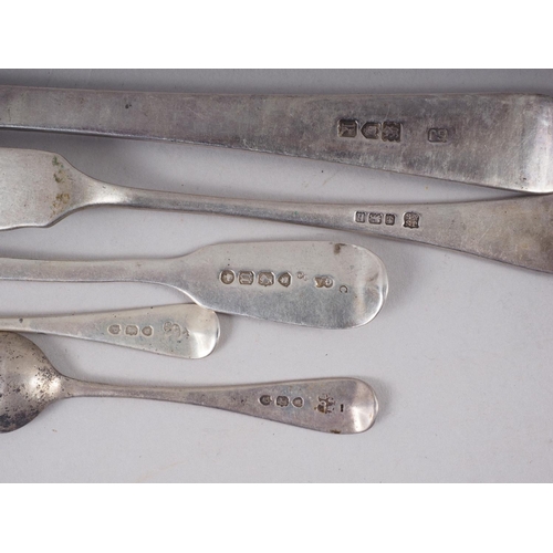 289 - Two silver serving spoons and a quantity of assorted flatware, including Royal Military College spoo... 