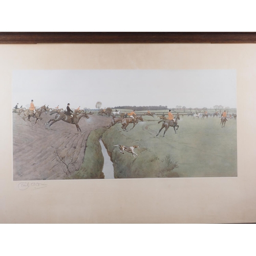 431 - Cecil Aldin: a pair of signed colour prints, hunting scenes, and a pair of smaller similar prints