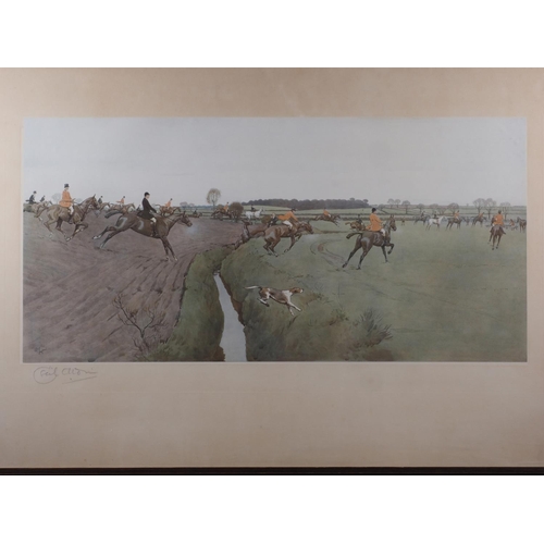 431 - Cecil Aldin: a pair of signed colour prints, hunting scenes, and a pair of smaller similar prints