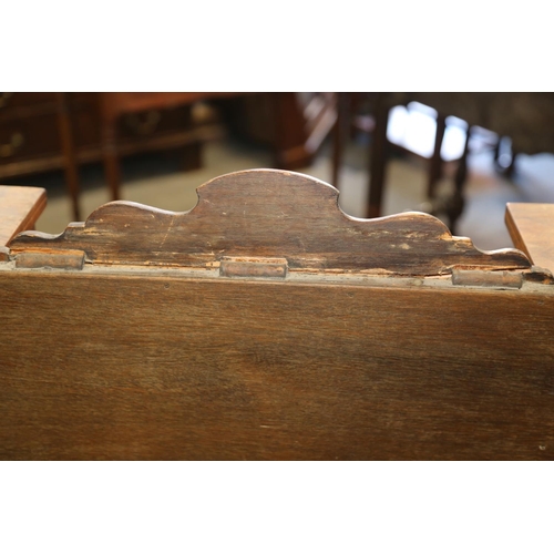 596 - An Edwardian rosewood and inlaid writing desk, fitted two cupboards over two drawers, on square tape... 