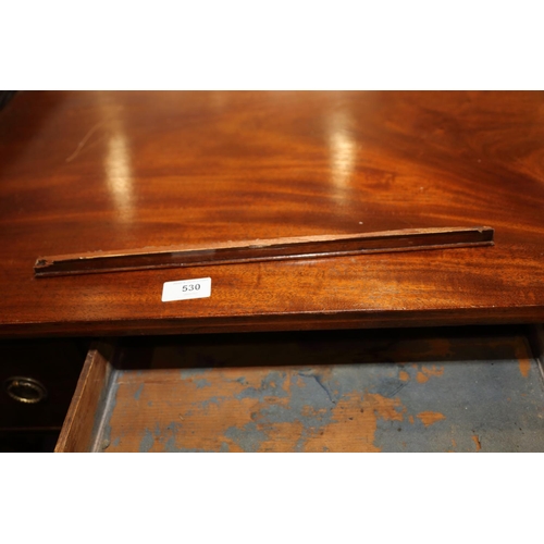 530 - A 19th century mahogany banded and line inlaid lowboy, fitted one shallow and two deep drawers, on t... 