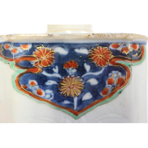 99 - A Chinese octagonal Imari decorated tea caddy, 4