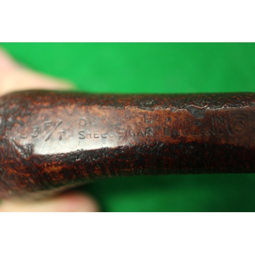 211 - Three textured  briar wood pipes and three other pipes