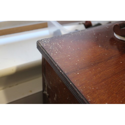 601 - A Maples late 19th century walnut bookcase, fitted two drawers over open shelves, on bracket feet, 4... 