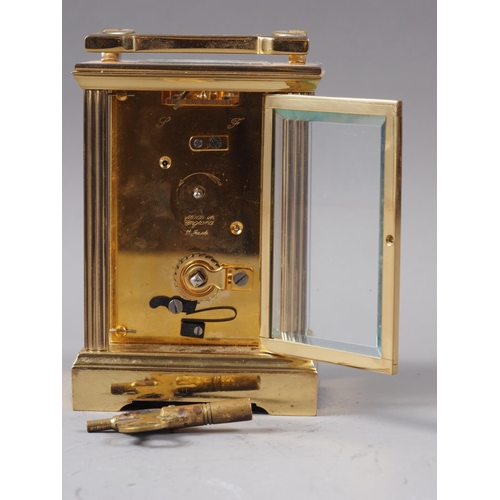 175 - A Mappin & Webb brass cased carriage clock, 5