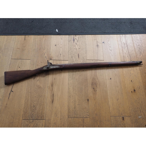 253 - An Indian percussion cap musket, stock numbered 973, barrel 37