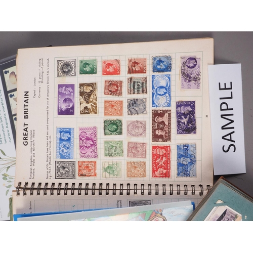 340 - Four modern stamp albums, containing mostly Great Britain, presentation packs, etc and other loose s... 