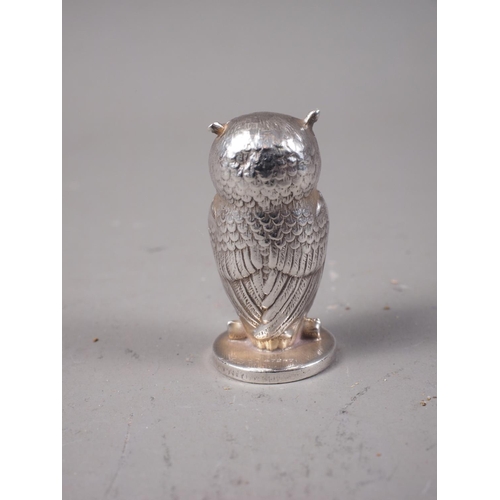 358 - A Samson Mordan & Co novelty silver owl wax seal