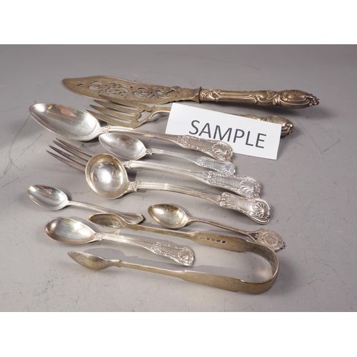 367 - A Scottish silver flatware part table service and other silver flatware, 94oz troy approx