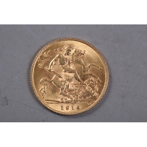 427 - A gold half sovereign, dated 1914