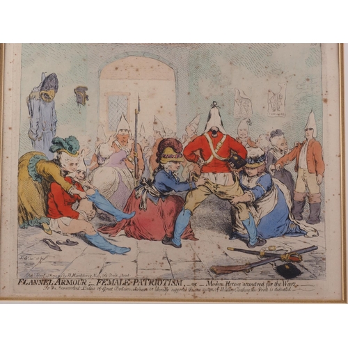 451 - James Gillray: an 18th century hand-coloured print, 