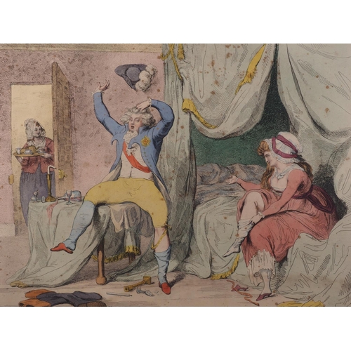 451 - James Gillray: an 18th century hand-coloured print, 