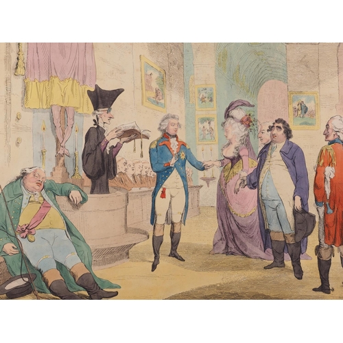 451 - James Gillray: an 18th century hand-coloured print, 