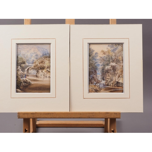 497 - E Salter: a pair of mid 19th century watercolour studies, 