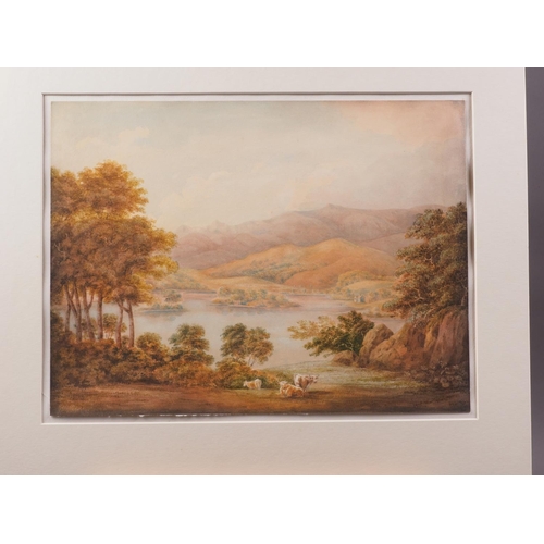 499 - William Green of Ambleside: 19th century watercolour, view of Grasmere, 11 1/4